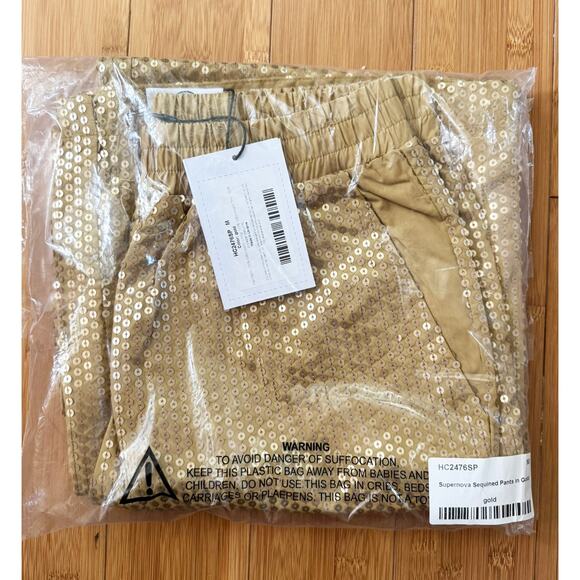 Sleeper Supernova Sequined Pants In Gold - Picture 6 of 7